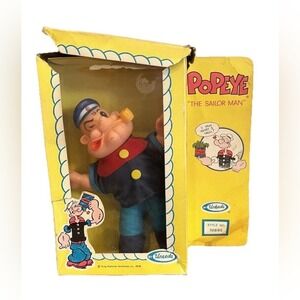 Vintage Uneeda‎ Popeye Doll Figure Sailor Man Soft Vinyl 6" 1979 Box 70895 Toy
